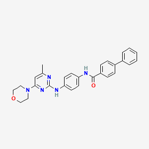 N-(4-((4-methyl-6-morpholinopyrimidin-2-yl)amino)phenyl)-[1,1'-biphenyl]-4-carboxamide