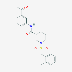 N-(3-acetylphenyl)-1-[(2-methylbenzyl)sulfonyl]piperidine-3-carboxamide