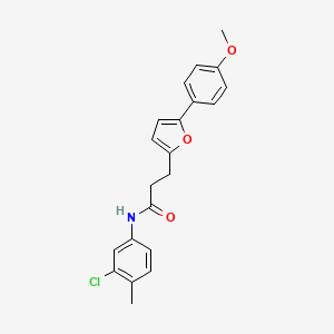 N-(3-chloro-4-methylphenyl)-3-[5-(4-methoxyphenyl)furan-2-yl]propanamide