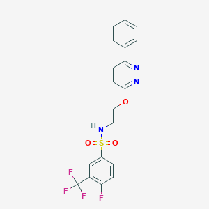 4-fluoro-N-(2-((6-phenylpyridazin-3-yl)oxy)ethyl)-3-(trifluoromethyl)benzenesulfonamide