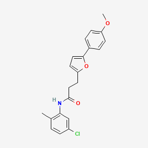 molecular formula C21H20ClNO3 B11243116 N-(5-chloro-2-methylphenyl)-3-[5-(4-methoxyphenyl)furan-2-yl]propanamide 