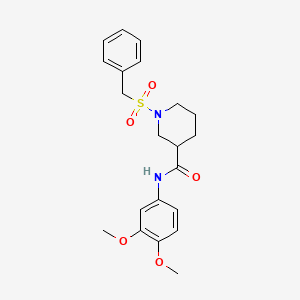 molecular formula C21H26N2O5S B11243124 1-(benzylsulfonyl)-N-(3,4-dimethoxyphenyl)piperidine-3-carboxamide 