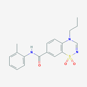 N-(2-methylphenyl)-4-propyl-4H-1,2,4-benzothiadiazine-7-carboxamide 1,1-dioxide