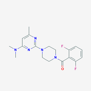 molecular formula C18H21F2N5O B11243142 2-[4-(2,6-difluorobenzoyl)piperazin-1-yl]-N,N,6-trimethylpyrimidin-4-amine 