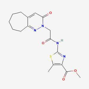 methyl 5-methyl-2-{[(3-oxo-3,5,6,7,8,9-hexahydro-2H-cyclohepta[c]pyridazin-2-yl)acetyl]amino}-1,3-thiazole-4-carboxylate