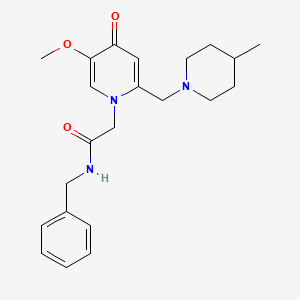 N-benzyl-2-(5-methoxy-2-((4-methylpiperidin-1-yl)methyl)-4-oxopyridin-1(4H)-yl)acetamide