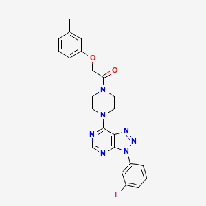 1-(4-(3-(3-fluorophenyl)-3H-[1,2,3]triazolo[4,5-d]pyrimidin-7-yl)piperazin-1-yl)-2-(m-tolyloxy)ethanone