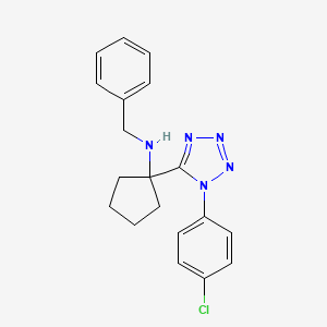 N-benzyl-1-[1-(4-chlorophenyl)-1H-tetrazol-5-yl]cyclopentanamine