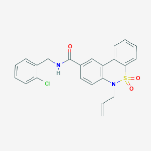 6-allyl-N-(2-chlorobenzyl)-6H-dibenzo[c,e][1,2]thiazine-9-carboxamide 5,5-dioxide