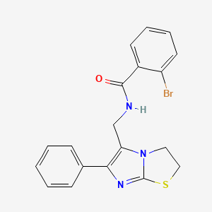 2-bromo-N-((6-phenyl-2,3-dihydroimidazo[2,1-b]thiazol-5-yl)methyl)benzamide