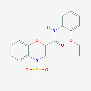 N-(2-ethoxyphenyl)-4-(methylsulfonyl)-3,4-dihydro-2H-1,4-benzoxazine-2-carboxamide