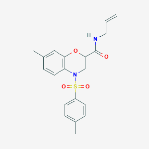 7-methyl-4-[(4-methylphenyl)sulfonyl]-N-(prop-2-en-1-yl)-3,4-dihydro-2H-1,4-benzoxazine-2-carboxamide