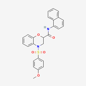 4-[(4-methoxyphenyl)sulfonyl]-N-(naphthalen-1-yl)-3,4-dihydro-2H-1,4-benzoxazine-2-carboxamide