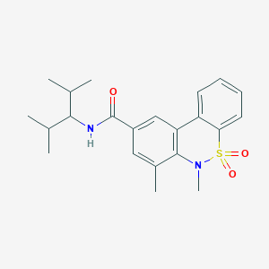 N-(2,4-Dimethyl-3-pentanyl)-6,7-dimethyl-6H-dibenzo[C,E][1,2]thiazine-9-carboxamide 5,5-dioxide