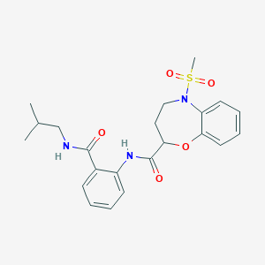 N-{2-[(2-methylpropyl)carbamoyl]phenyl}-5-(methylsulfonyl)-2,3,4,5-tetrahydro-1,5-benzoxazepine-2-carboxamide