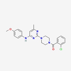 2-[4-(2-chlorobenzoyl)piperazin-1-yl]-N-(4-methoxyphenyl)-6-methylpyrimidin-4-amine