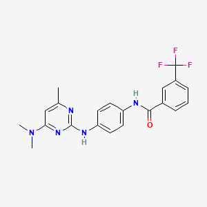 N-(4-{[4-(dimethylamino)-6-methylpyrimidin-2-yl]amino}phenyl)-3-(trifluoromethyl)benzamide