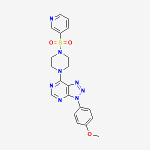 molecular formula C20H20N8O3S B11243405 1-[3-(4-Methoxyphenyl)-3H-[1,2,3]triazolo[4,5-D]pyrimidin-7-YL]-4-(pyridine-3-sulfonyl)piperazine 