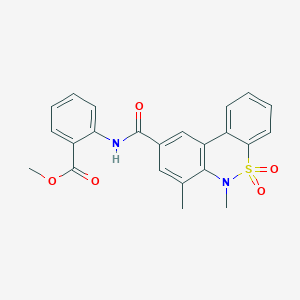 methyl 2-{[(6,7-dimethyl-5,5-dioxido-6H-dibenzo[c,e][1,2]thiazin-9-yl)carbonyl]amino}benzoate