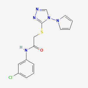 N-(3-chlorophenyl)-2-{[4-(1H-pyrrol-1-yl)-4H-1,2,4-triazol-3-yl]sulfanyl}acetamide