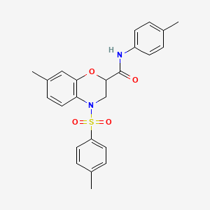 7-methyl-N-(4-methylphenyl)-4-[(4-methylphenyl)sulfonyl]-3,4-dihydro-2H-1,4-benzoxazine-2-carboxamide