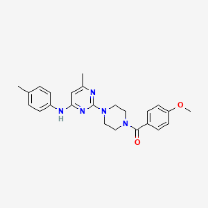 2-[4-(4-methoxybenzoyl)piperazin-1-yl]-6-methyl-N-(4-methylphenyl)pyrimidin-4-amine