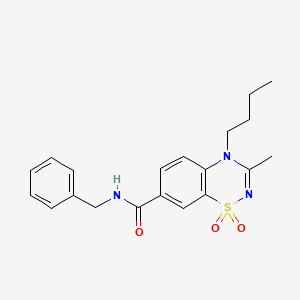 N-benzyl-4-butyl-3-methyl-4H-1,2,4-benzothiadiazine-7-carboxamide 1,1-dioxide