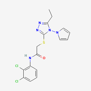 N-(2,3-dichlorophenyl)-2-{[5-ethyl-4-(1H-pyrrol-1-yl)-4H-1,2,4-triazol-3-yl]sulfanyl}acetamide