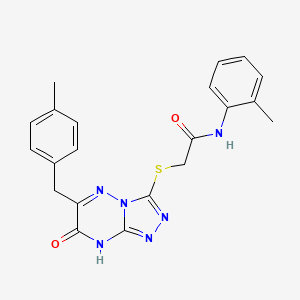 2-{[6-(4-methylbenzyl)-7-oxo-7,8-dihydro[1,2,4]triazolo[4,3-b][1,2,4]triazin-3-yl]sulfanyl}-N-(2-methylphenyl)acetamide