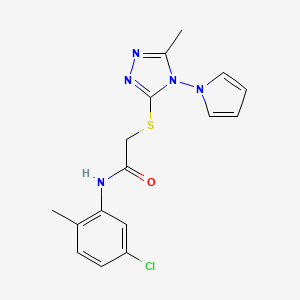 N-(5-chloro-2-methylphenyl)-2-{[5-methyl-4-(1H-pyrrol-1-yl)-4H-1,2,4-triazol-3-yl]sulfanyl}acetamide