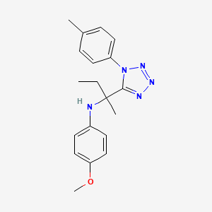 4-methoxy-N-{2-[1-(4-methylphenyl)-1H-tetrazol-5-yl]butan-2-yl}aniline