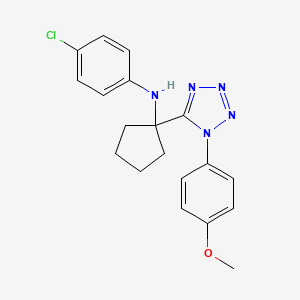 4-chloro-N-{1-[1-(4-methoxyphenyl)-1H-tetrazol-5-yl]cyclopentyl}aniline