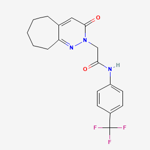 2-(3-oxo-3,5,6,7,8,9-hexahydro-2H-cyclohepta[c]pyridazin-2-yl)-N-[4-(trifluoromethyl)phenyl]acetamide