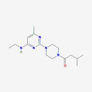 molecular formula C16H27N5O B11243664 1-{4-[4-(Ethylamino)-6-methylpyrimidin-2-YL]piperazin-1-YL}-3-methylbutan-1-one 