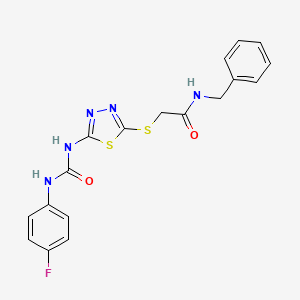 N-Benzyl-2-[(5-{[(4-fluorophenyl)carbamoyl]amino}-1,3,4-thiadiazol-2-YL)sulfanyl]acetamide