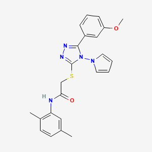 N-(2,5-dimethylphenyl)-2-{[5-(3-methoxyphenyl)-4-(1H-pyrrol-1-yl)-4H-1,2,4-triazol-3-yl]sulfanyl}acetamide