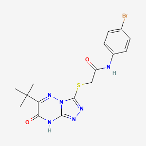 molecular formula C16H17BrN6O2S B11243678 N-(4-bromophenyl)-2-[(6-tert-butyl-7-oxo-7,8-dihydro[1,2,4]triazolo[4,3-b][1,2,4]triazin-3-yl)sulfanyl]acetamide 