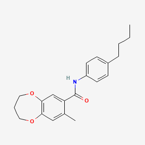 N-(4-butylphenyl)-8-methyl-3,4-dihydro-2H-1,5-benzodioxepine-7-carboxamide