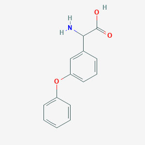 molecular formula C14H13NO3 B112437 氨基(3-苯氧基苯基)乙酸 CAS No. 299168-94-8