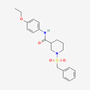 molecular formula C21H26N2O4S B11243706 1-(benzylsulfonyl)-N-(4-ethoxyphenyl)piperidine-3-carboxamide 