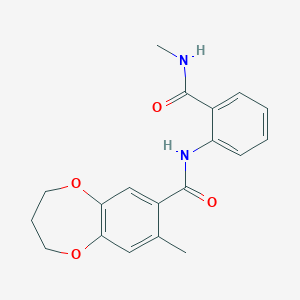 8-methyl-N-[2-(methylcarbamoyl)phenyl]-3,4-dihydro-2H-1,5-benzodioxepine-7-carboxamide