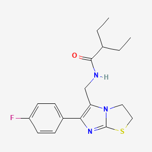 2-ethyl-N-((6-(4-fluorophenyl)-2,3-dihydroimidazo[2,1-b]thiazol-5-yl)methyl)butanamide