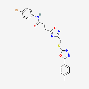 N-(4-bromophenyl)-3-[3-({[5-(4-methylphenyl)-1,3,4-oxadiazol-2-yl]sulfanyl}methyl)-1,2,4-oxadiazol-5-yl]propanamide