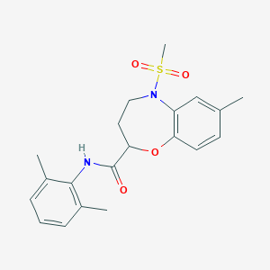 N-(2,6-dimethylphenyl)-7-methyl-5-(methylsulfonyl)-2,3,4,5-tetrahydro-1,5-benzoxazepine-2-carboxamide