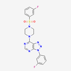 1-(3-Fluorobenzenesulfonyl)-4-[3-(3-fluorophenyl)-3H-[1,2,3]triazolo[4,5-D]pyrimidin-7-YL]piperazine