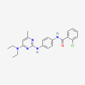 2-chloro-N-(4-{[4-(diethylamino)-6-methylpyrimidin-2-yl]amino}phenyl)benzamide