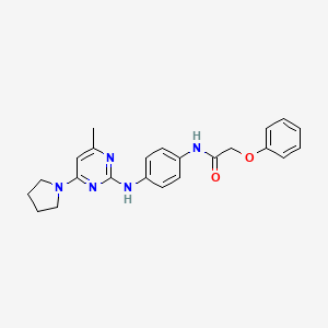 N-(4-{[4-Methyl-6-(pyrrolidin-1-YL)pyrimidin-2-YL]amino}phenyl)-2-phenoxyacetamide