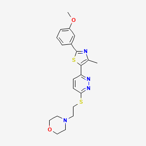 4-(2-((6-(2-(3-Methoxyphenyl)-4-methylthiazol-5-yl)pyridazin-3-yl)thio)ethyl)morpholine