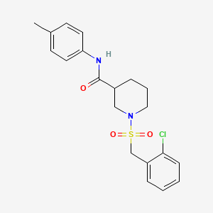 1-[(2-chlorobenzyl)sulfonyl]-N-(4-methylphenyl)piperidine-3-carboxamide