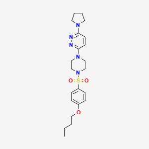 molecular formula C22H31N5O3S B11243918 3-[4-(4-Butoxybenzenesulfonyl)piperazin-1-YL]-6-(pyrrolidin-1-YL)pyridazine 